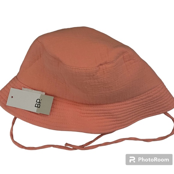 Nordstrom Bp Women's Coral Cotton Quilted Bucket Hat w Chin Tie sz OS - Picture 3 of 4